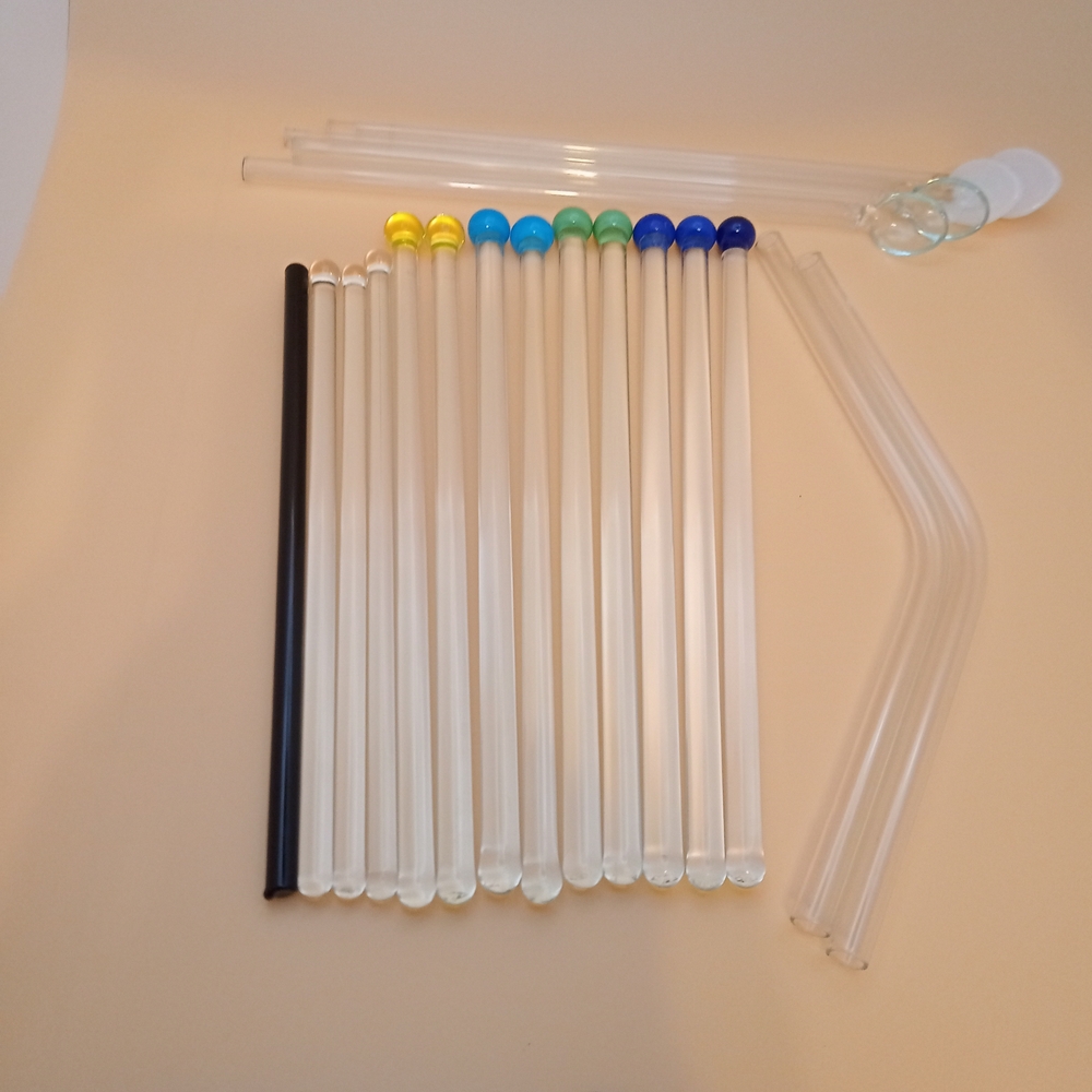 17 Vintage Blown Glass Stirrers With 2 Bonus Blown Glass Straws!